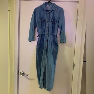 Vintage denim midi dress